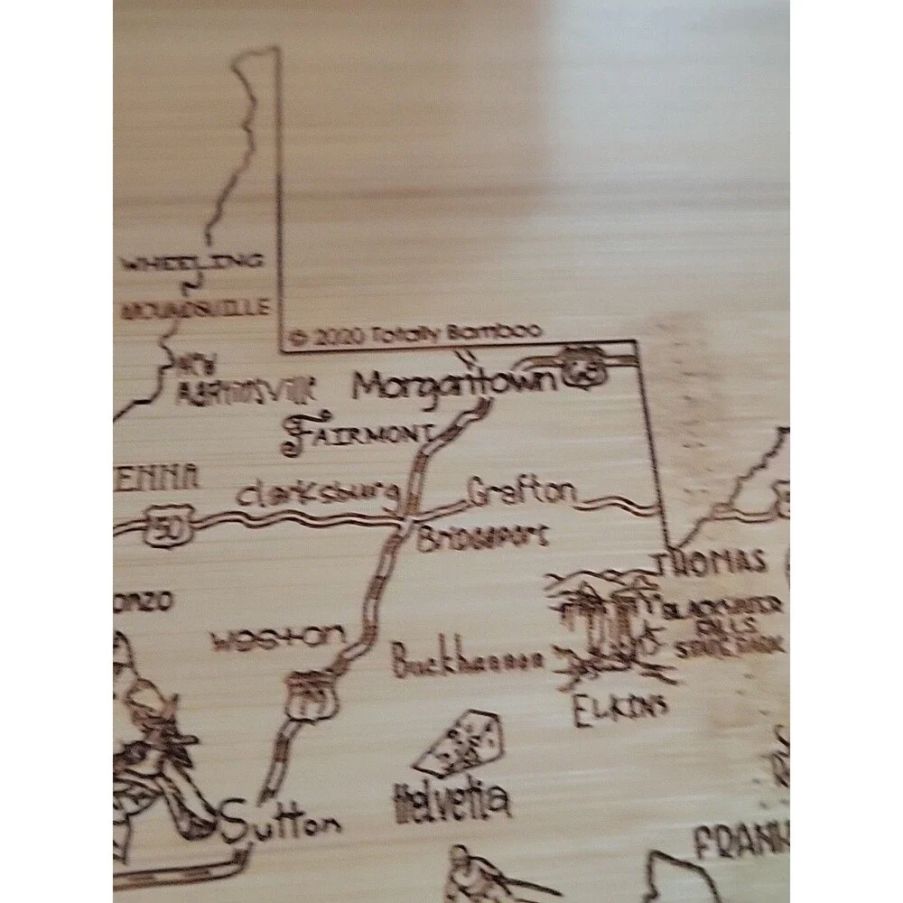 A Slice of Life West Virginia‎ State Serving and Cutting Board, 11
